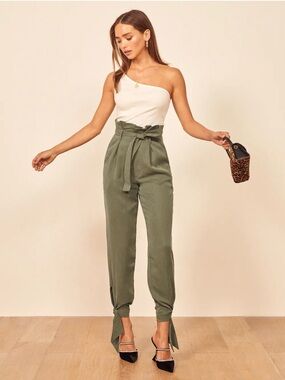 Reformation Avalon pant army green size 6